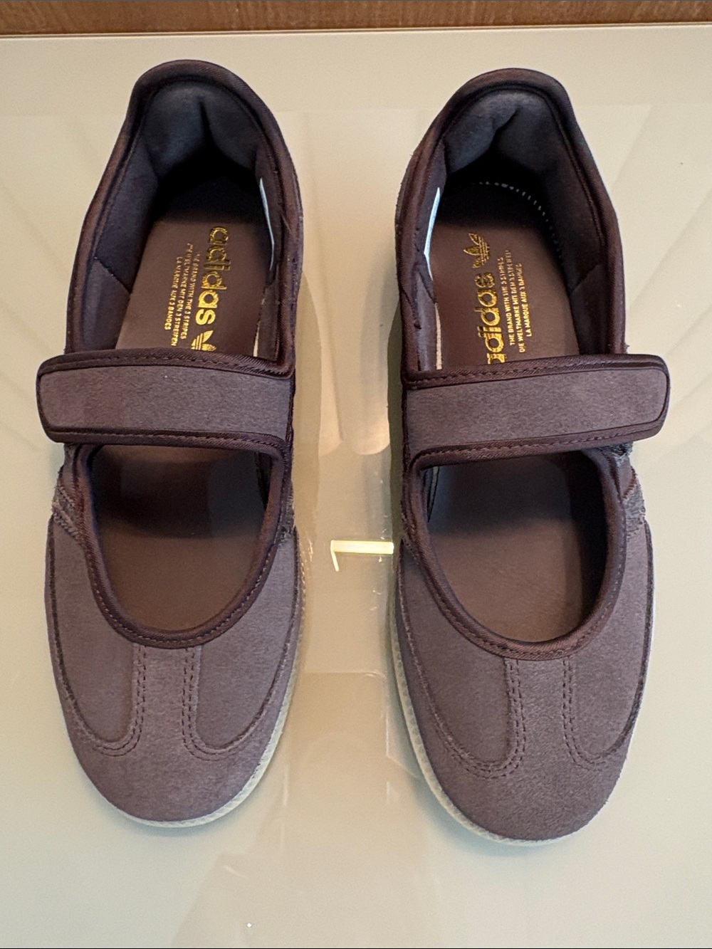 Adidas  Mary Jane Strap Shoes Brown - Picture 5 of 7